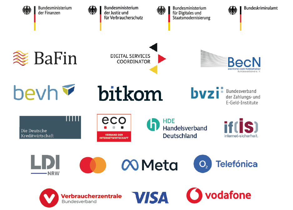 Logos der Teilnehmer an der Roundtable Betrugsbekämpfung