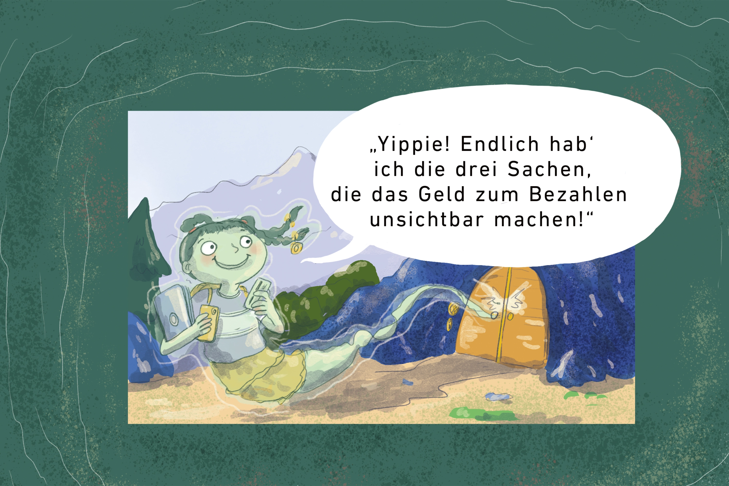 Geli kommt aus dem Digi-Tal zurüc