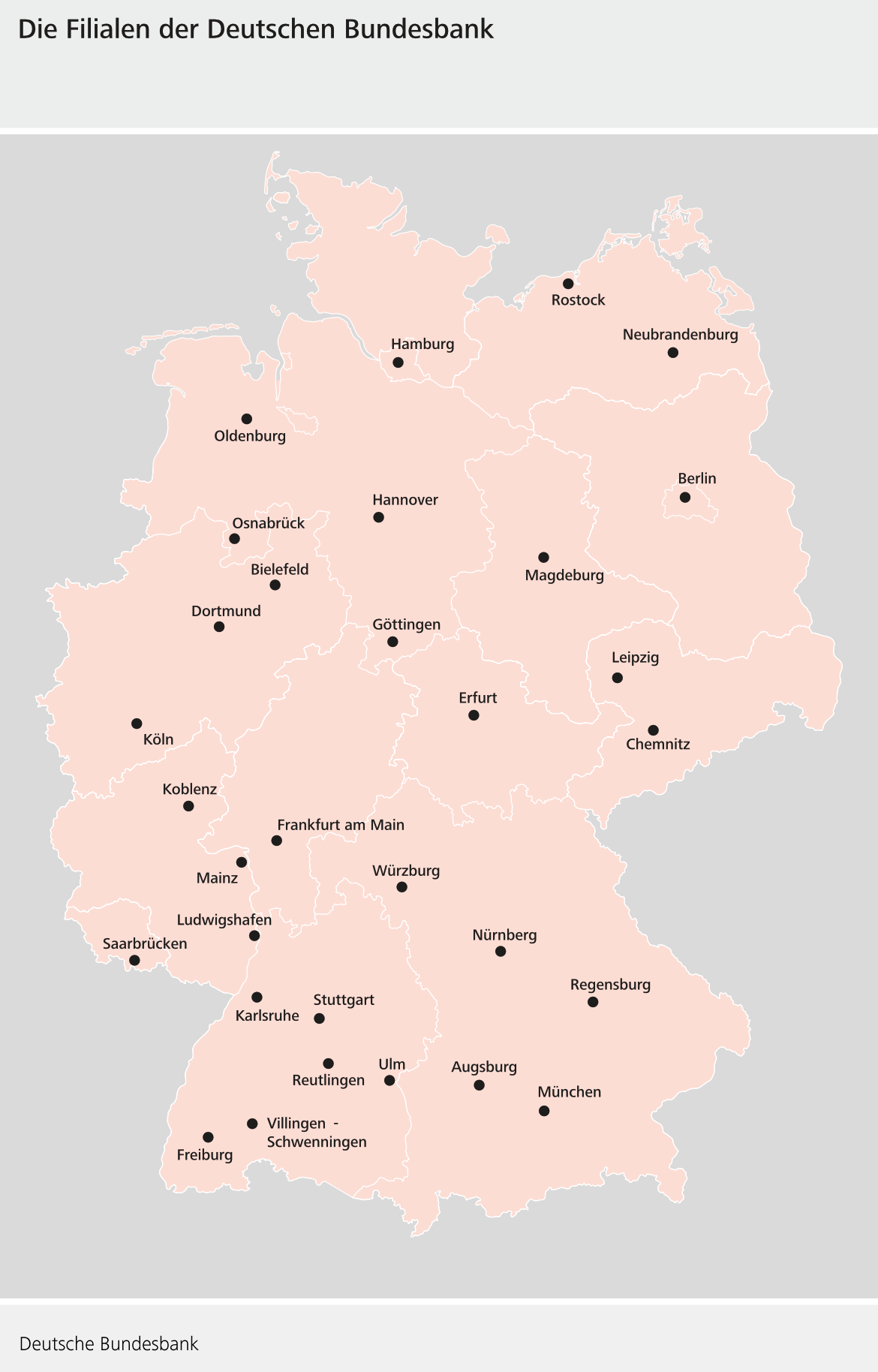 Die Filialen der Deutschen Bundesbank